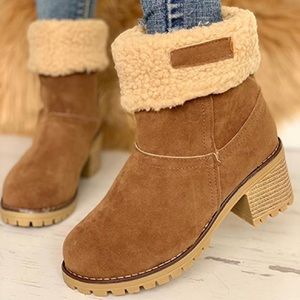 Women's Wool Top Cuff Snow Booties